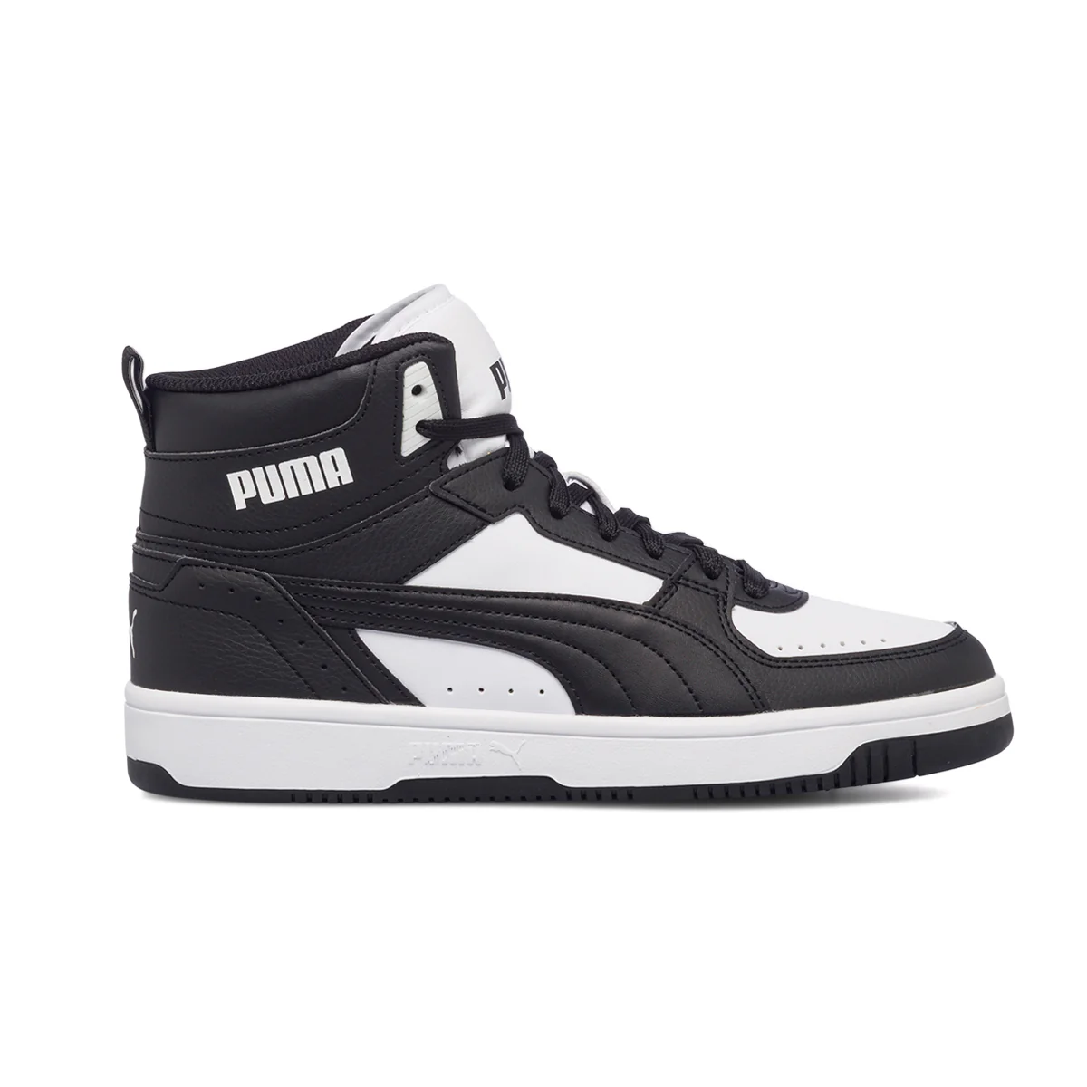 Sneakers alte bianche e nere con logo a contrasto Puma Rebound Joy Jr - Image 6