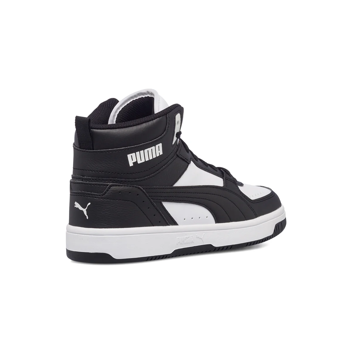 Sneakers alte bianche e nere con logo a contrasto Puma Rebound Joy Jr - Image 8