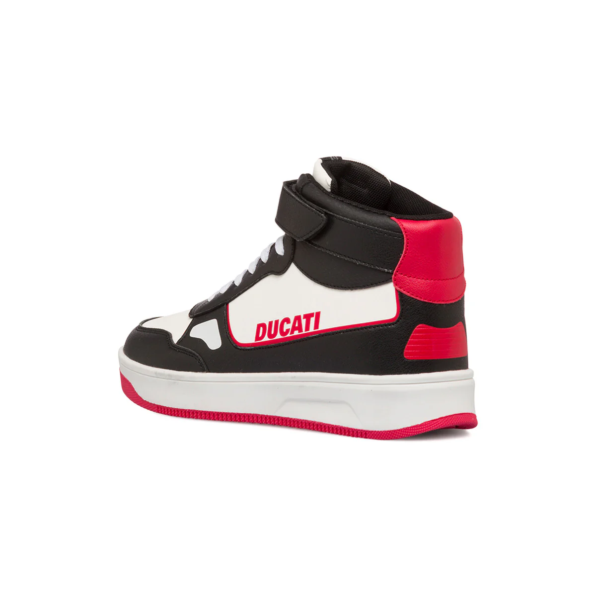 Sneakers alte bianche e nere da ragazzo con dettagli rossi Ducati Barsaba Mid 4 GS - Image 3
