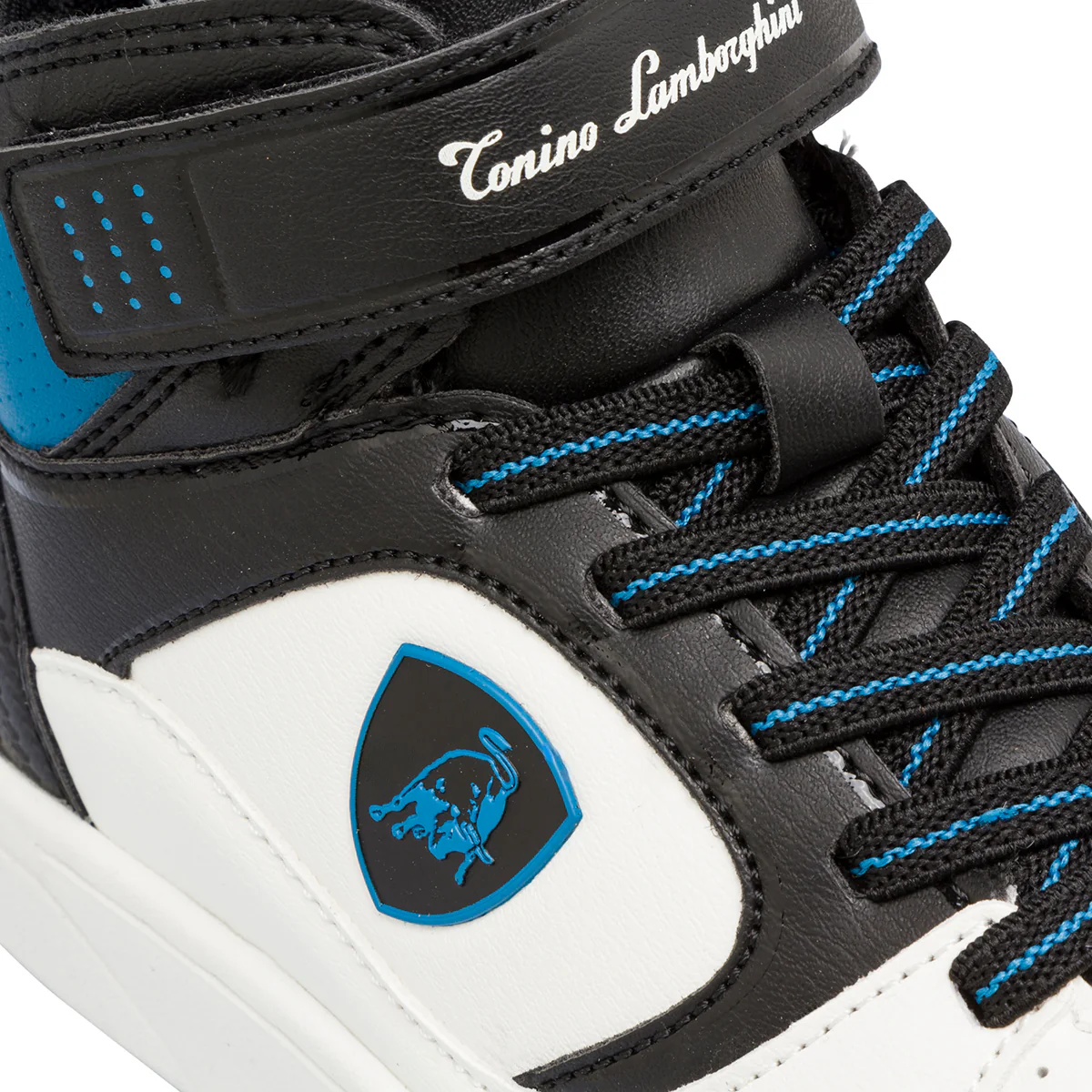 Sneakers alte bianche e nere da bambino Tonino Lamborghini Bullblaze - Image 3