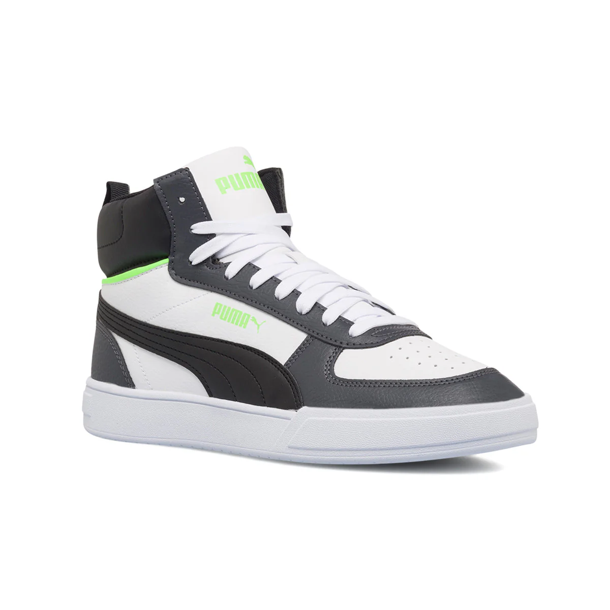 Sneakers alte bianche e nere da uomo con dettagli traforati Puma Caven Mid - Image 2
