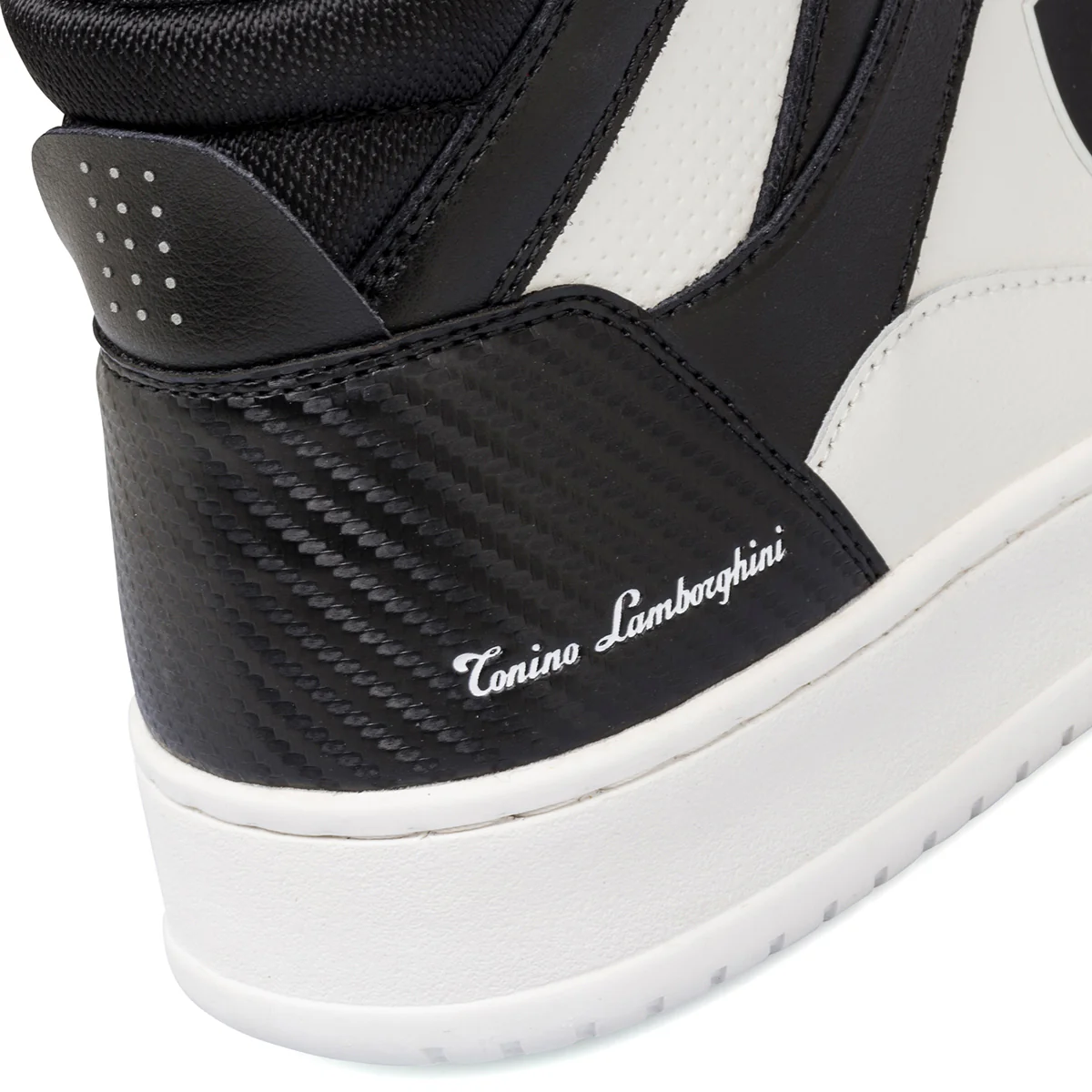 Sneakers alte bianche e nere da uomo con logo laterale Tonino Lamborghini BullBlaze Elite - Image 9