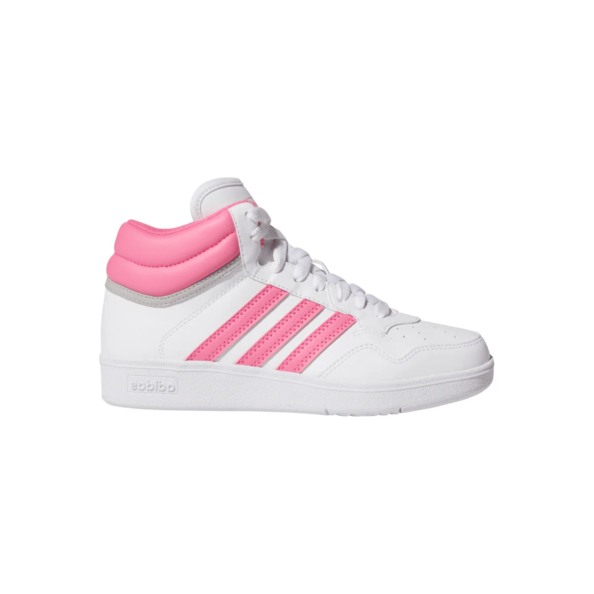 Sneakers alte bianche e rosa da Ragazza HOOPS 4.0 MID adidas
