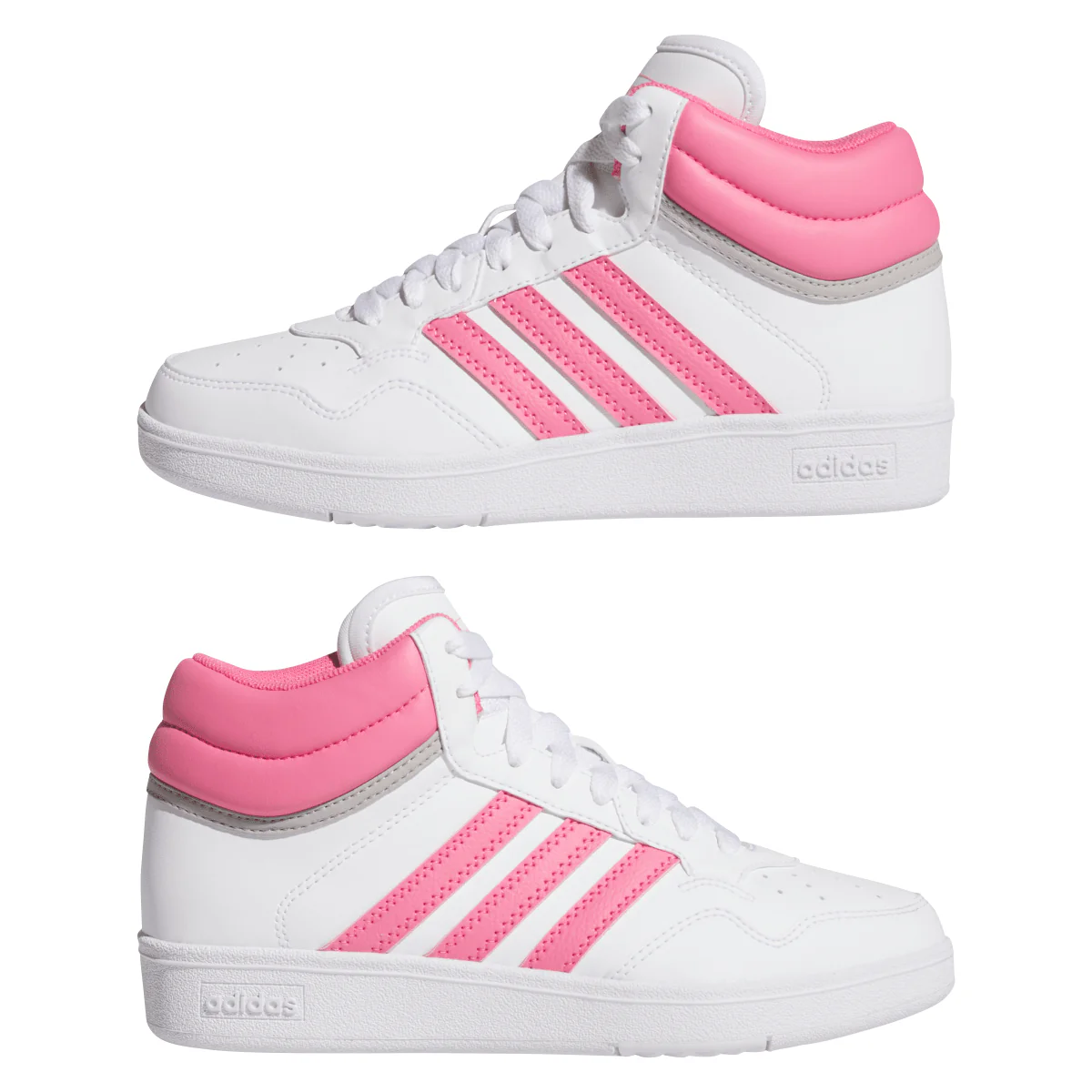 Sneakers alte bianche e rosa da Ragazza HOOPS 4.0 MID adidas - Image 4