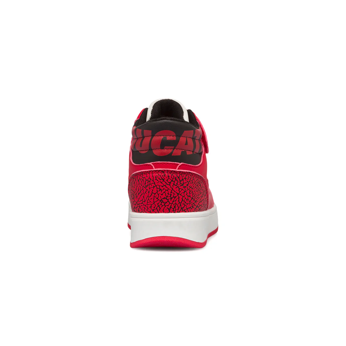 Sneakers alte bianche e rosse da bambino con logo sul colletto Ducati Loco X - Image 4