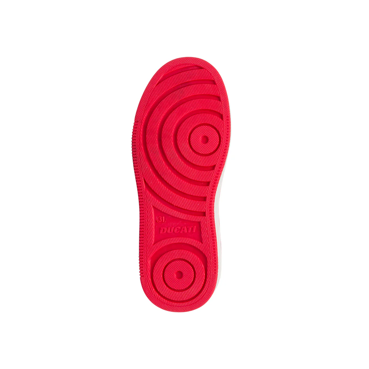 Sneakers alte bianche e rosse da bambino con logo sul colletto Ducati Loco X - Image 5