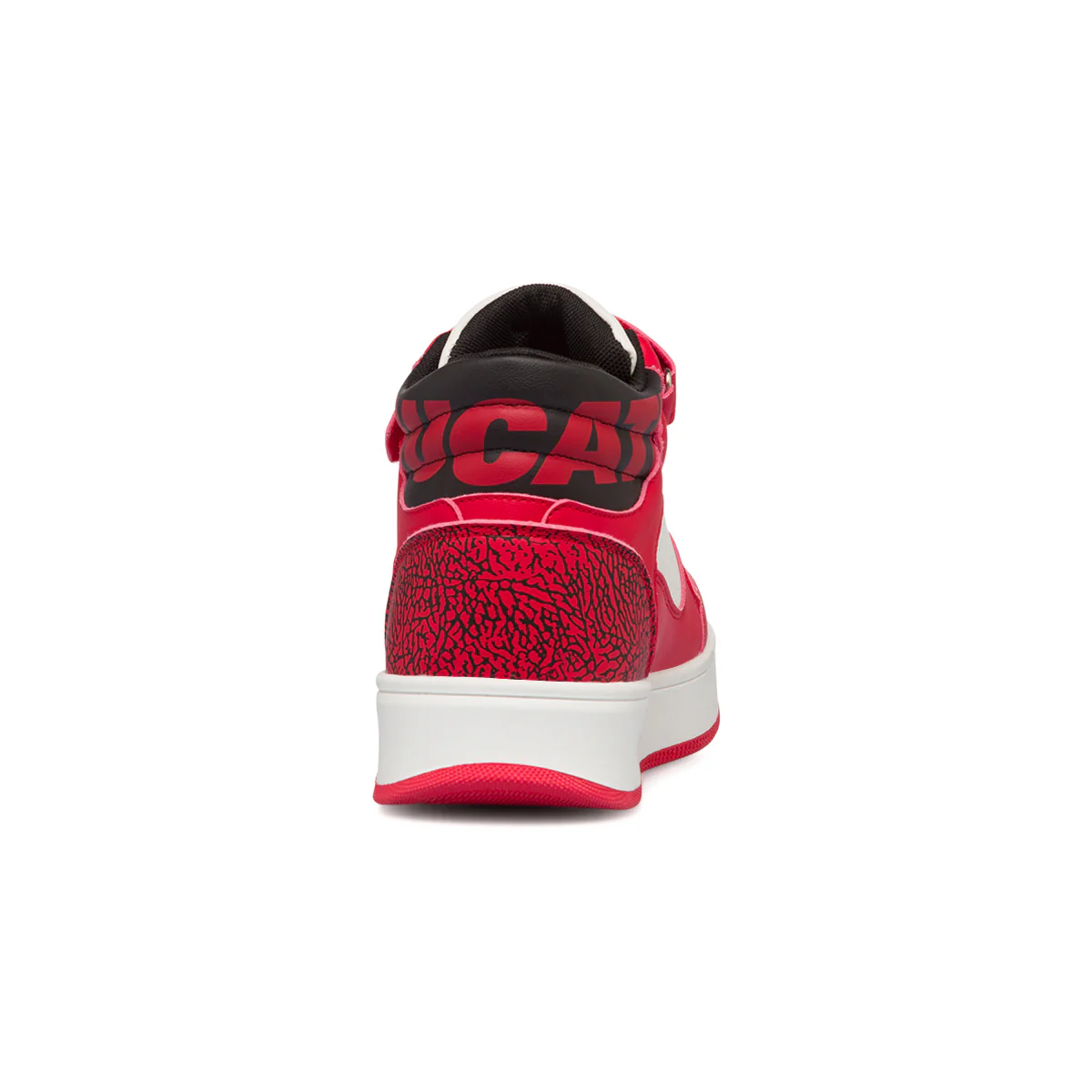 Sneakers alte bianche e rosse da ragazzo con logo sul colletto Ducati Loco X GS - Image 4