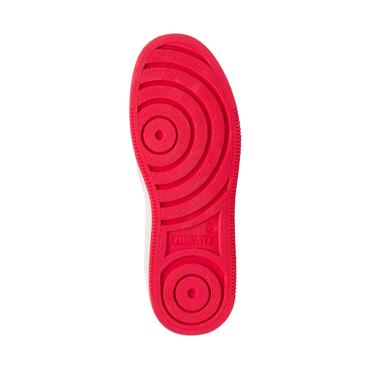 Sneakers alte bianche e rosse da ragazzo con logo sul colletto Ducati Loco X GS - Image 5