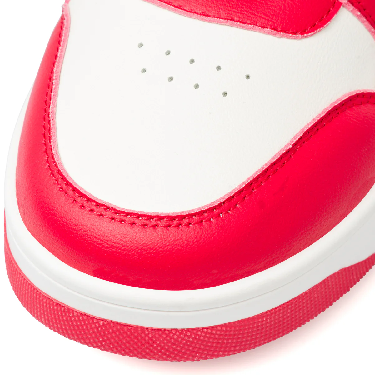 Sneakers alte bianche e rosse da ragazzo con logo sul colletto Ducati Loco X GS - Image 6