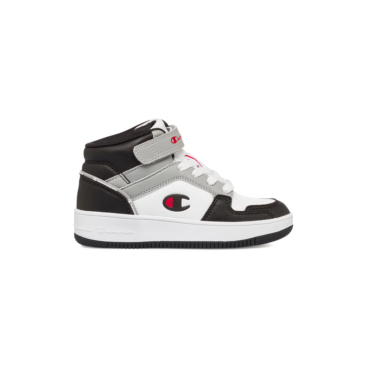 Sneakers alte bianche, grigie e nere da bambino Champion Rebound 2.0 Mid