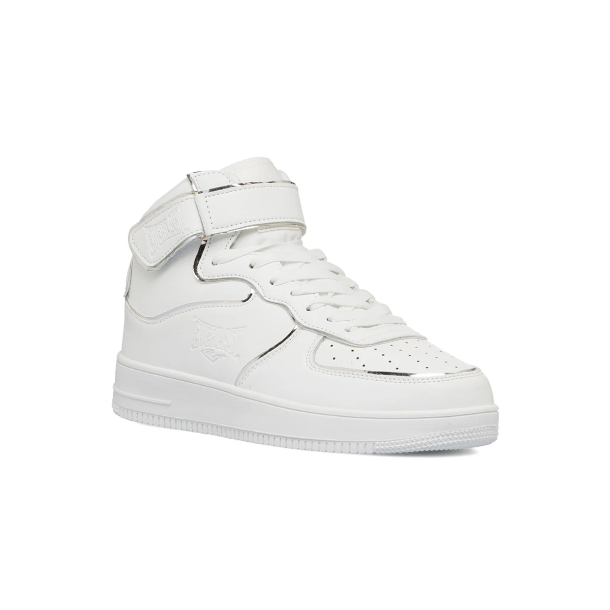 Sneakers alte bianche nere da donna con dettagli argento Everlast - Image 2