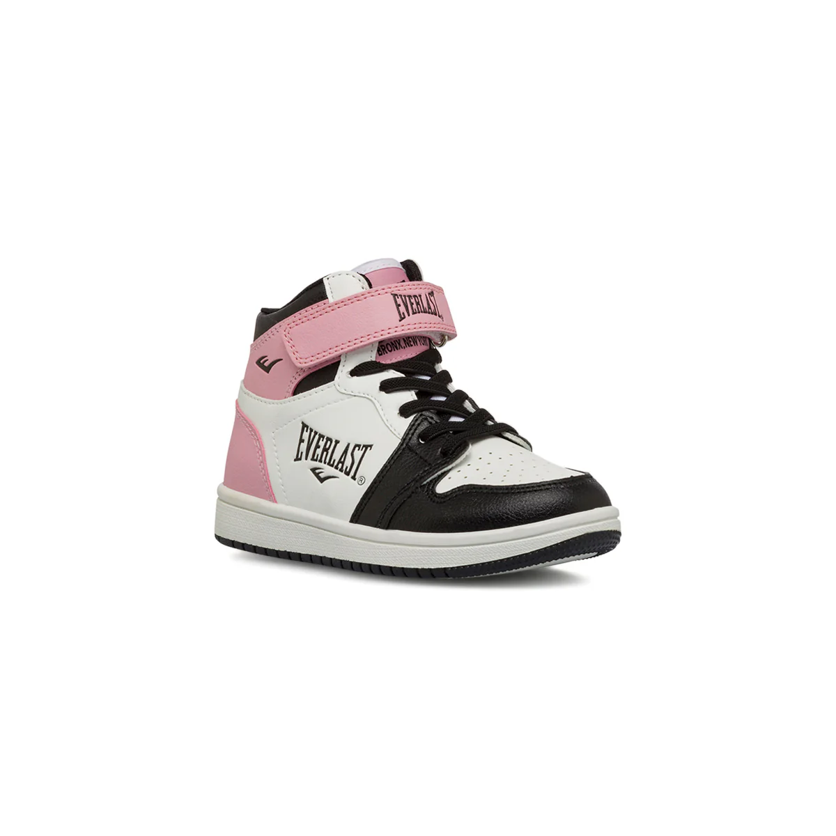 Sneakers alte bianche, nere e rosa da bambina con dettagli traforati Everlast - Image 2