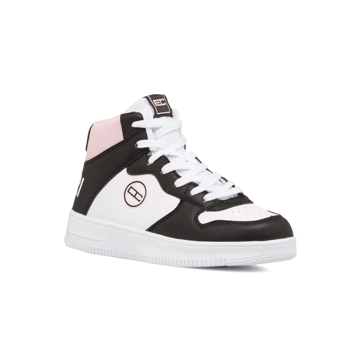 Sneakers alte bianche, nere e rosa da ragazza Enrico Coveri - Image 2