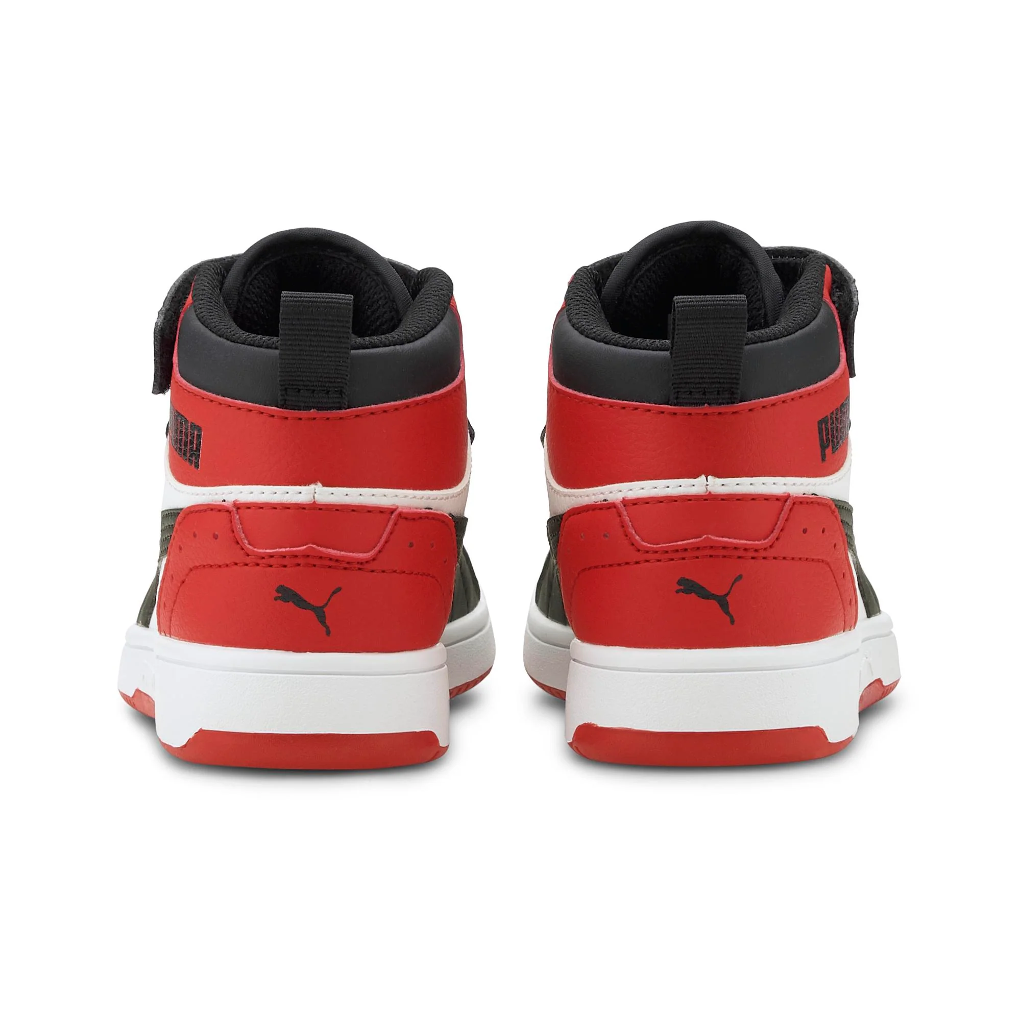 Sneakers alte bianche, nere e rosse da bambino Puma Rebound JOY AC PS - Image 3