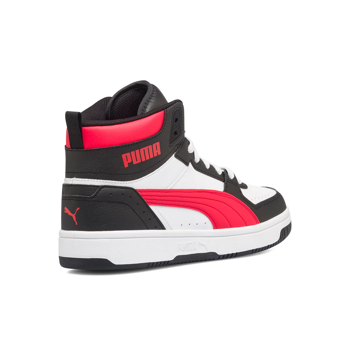 Sneakers alte bianche, rosse e nere con logo a contrasto Puma Rebound Joy - Image 3