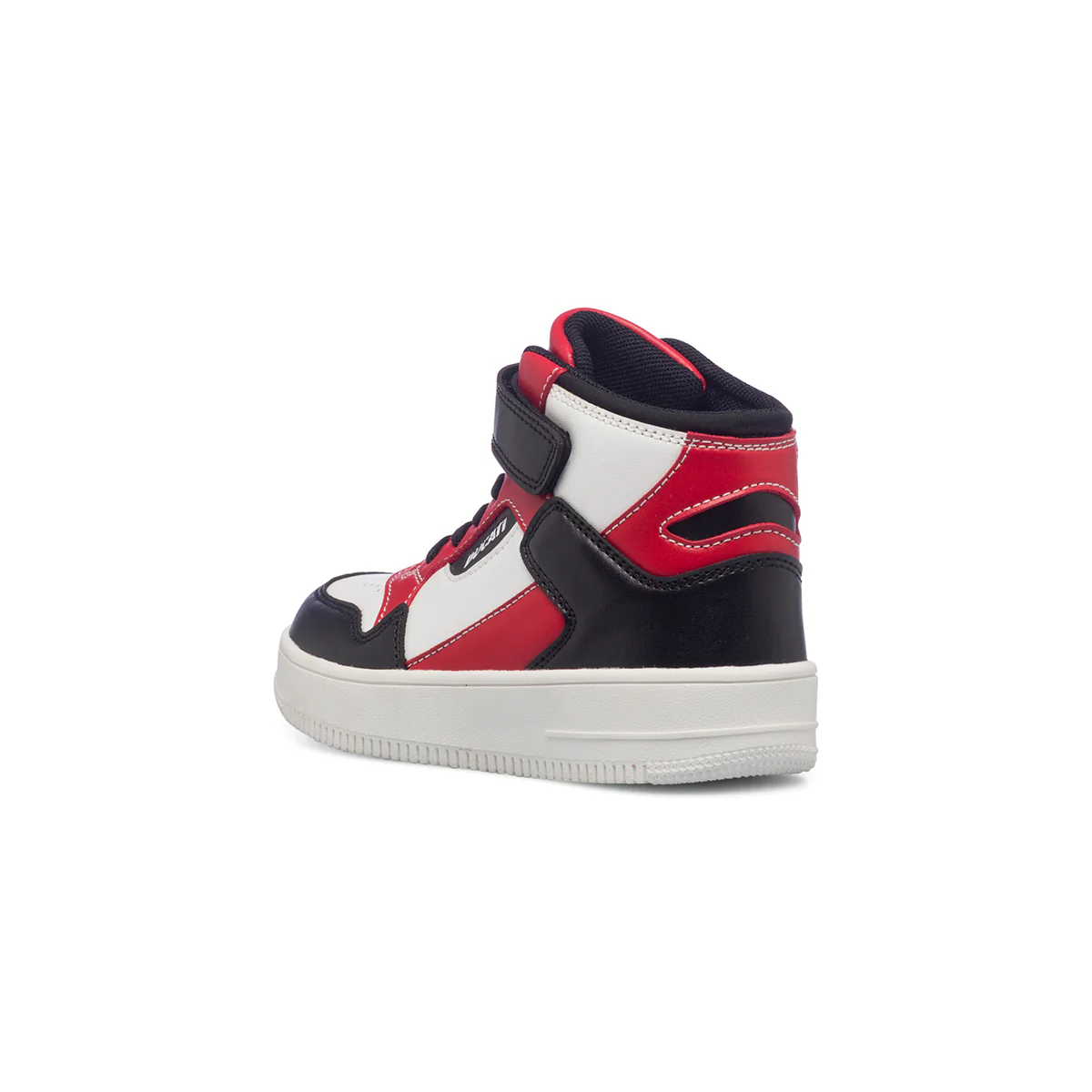 Sneakers alte bianche, rosse e nere da bambino con logo laterale Ducati - Image 4