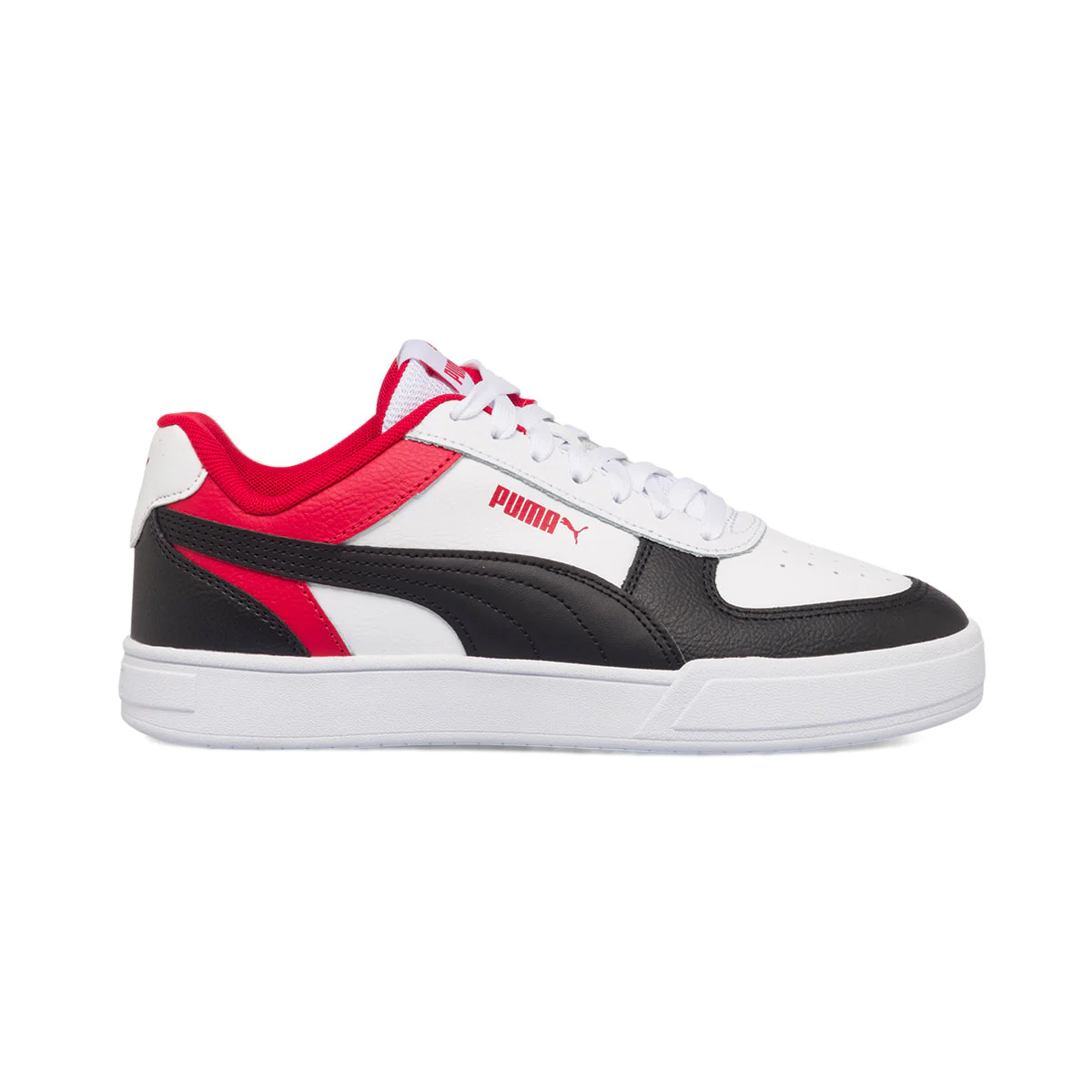 Sneakers alte bianche, rosse e nere da ragazzo Puma Caven Block Jr