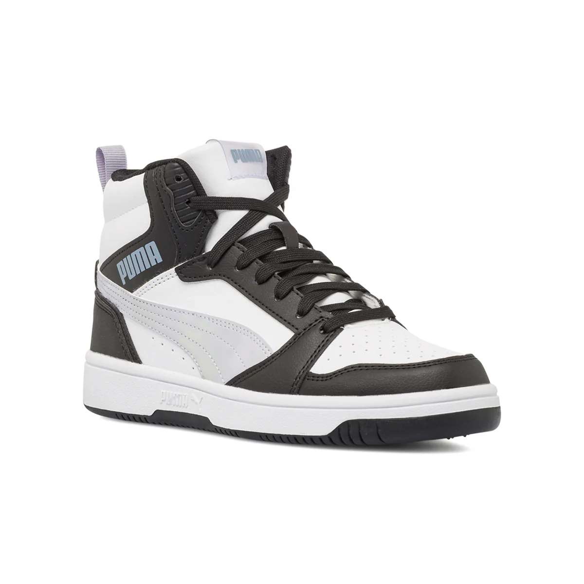 Sneakers alte bicolore bianco e nero da Ragazza Puma Rebound V6 - Image 2