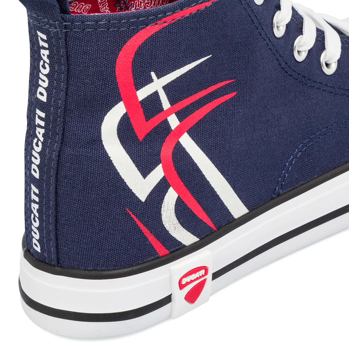Sneakers alte blu da Bambino e Ragazzo con dettagli rossi e bianchi Ducati - Image 5