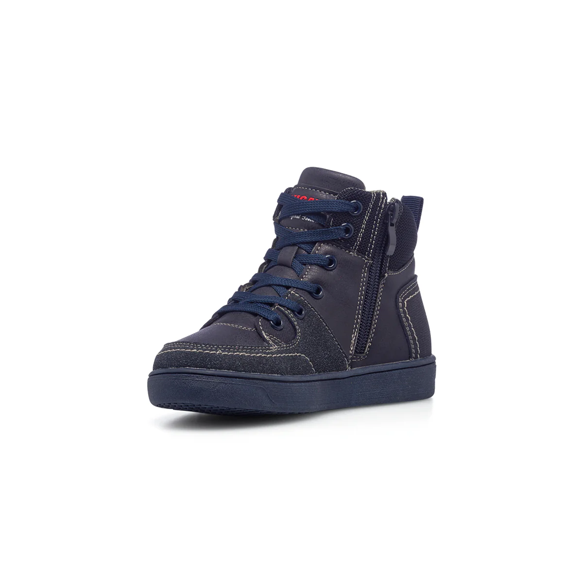 Sneakers alte blu da bambino con logo laterale Ducati - Image 4