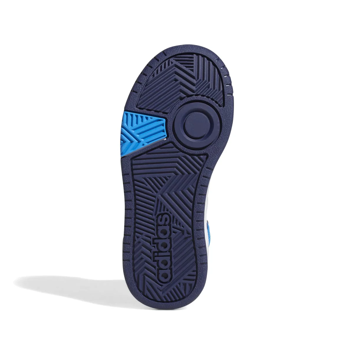 Sneakers alte blu da bambino con strisce a contrasto bianche adidas Hoops Mid 3.0 K - Image 8