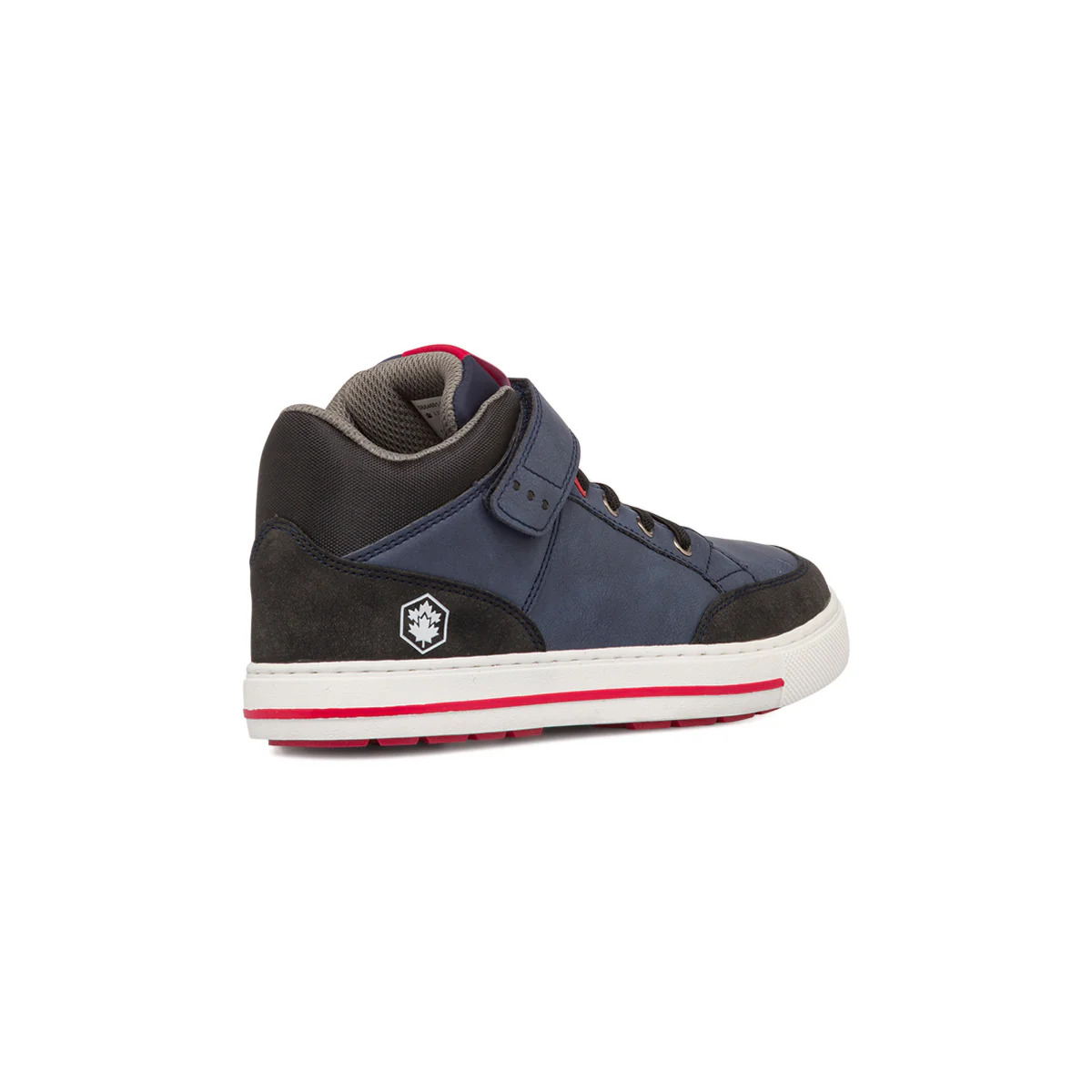 Sneakers alte blu da bambino con velcro e dettagli in rosso e nero Lumberjack - Image 3