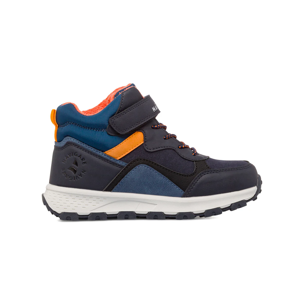 Sneakers alte blu da Ragazzo con chiusura a strappo Navigare