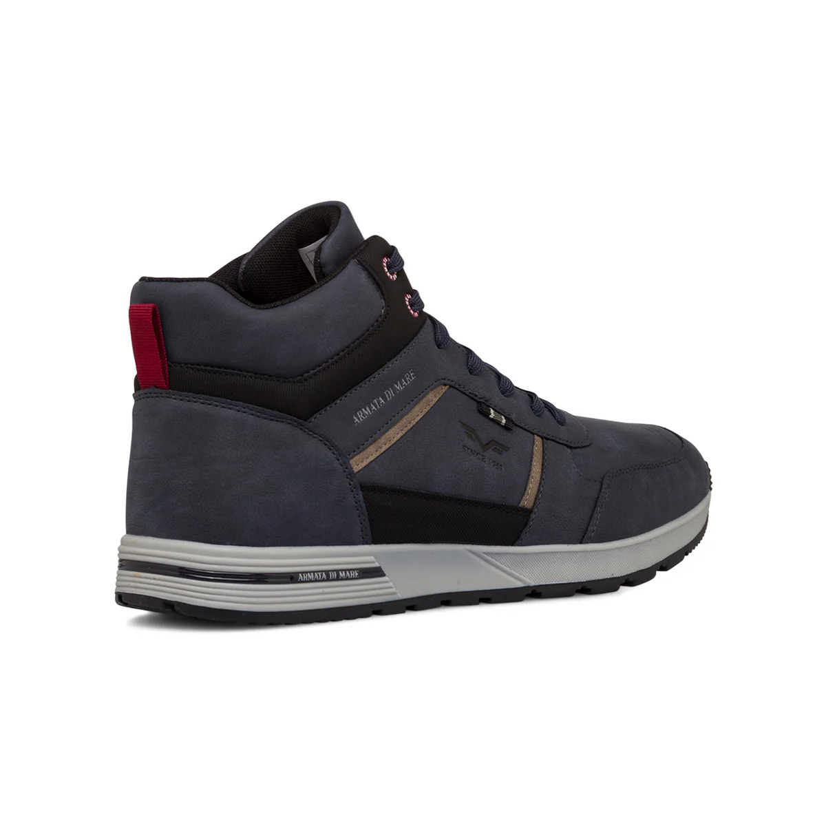 Sneakers alte blu da uomo con logo laterale Armata di Mare - Image 3