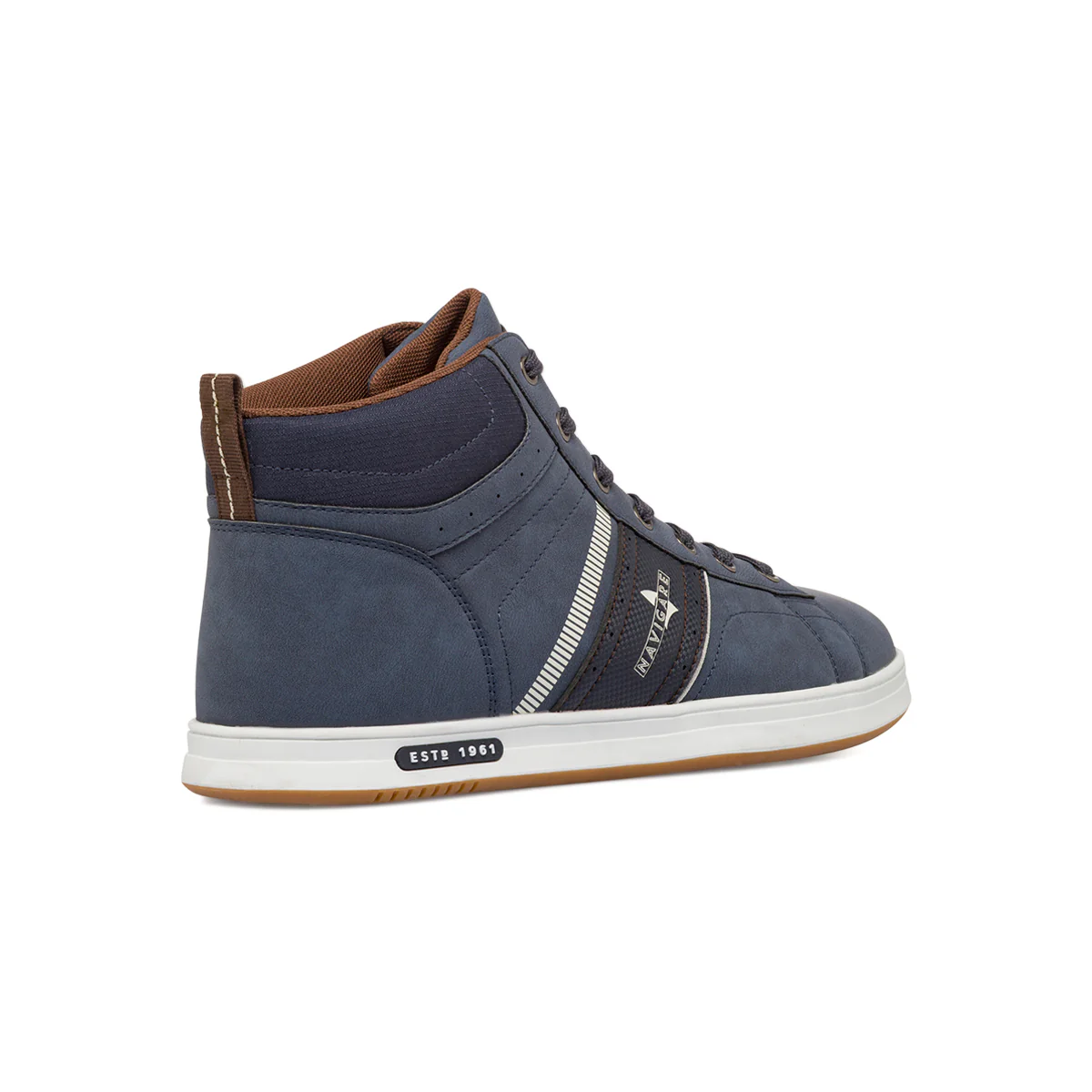 Sneakers alte blu da Uomo con logo laterale Navigare - Image 3
