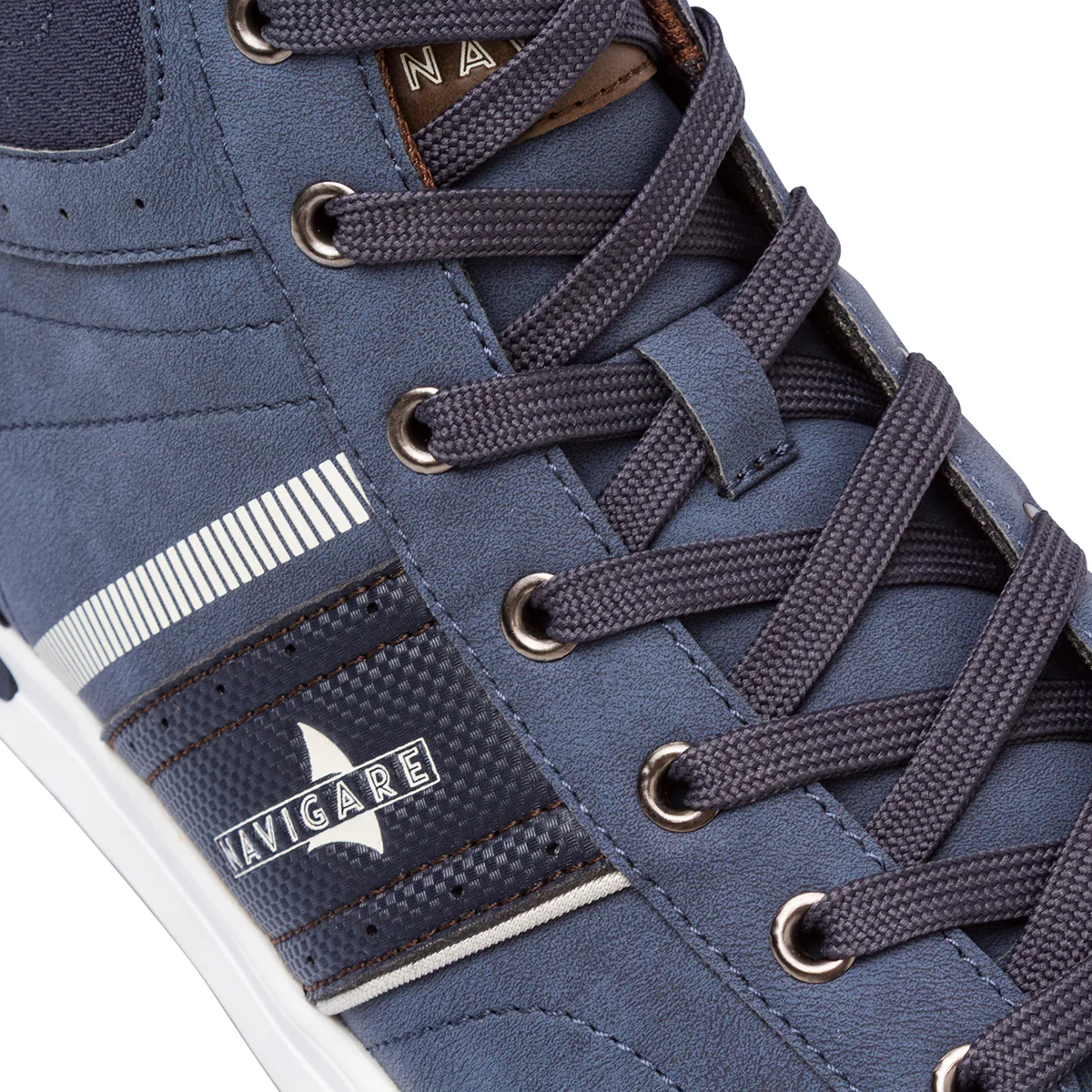 Sneakers alte blu da Uomo con logo laterale Navigare - Image 4