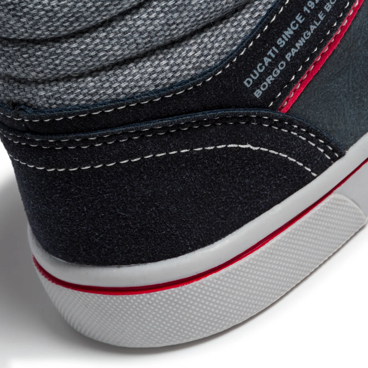 Sneakers alte blu navy con colletto imbottito e logo laterale Ducati - Image 8