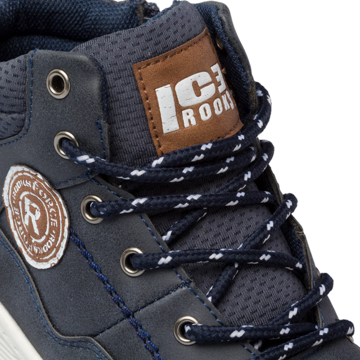 Sneakers alte blu navy con colletto imbottito Weep & Smile - Image 7