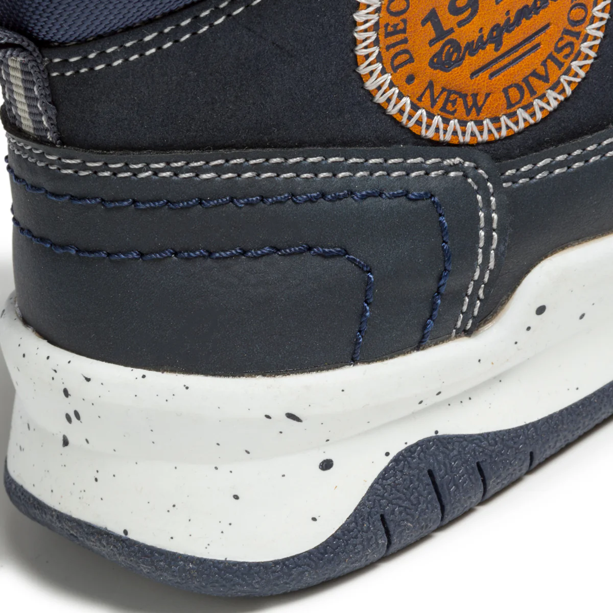 Sneakers alte blu navy con lacci bicolore e patch laterale Birilli & Monelli - Image 8