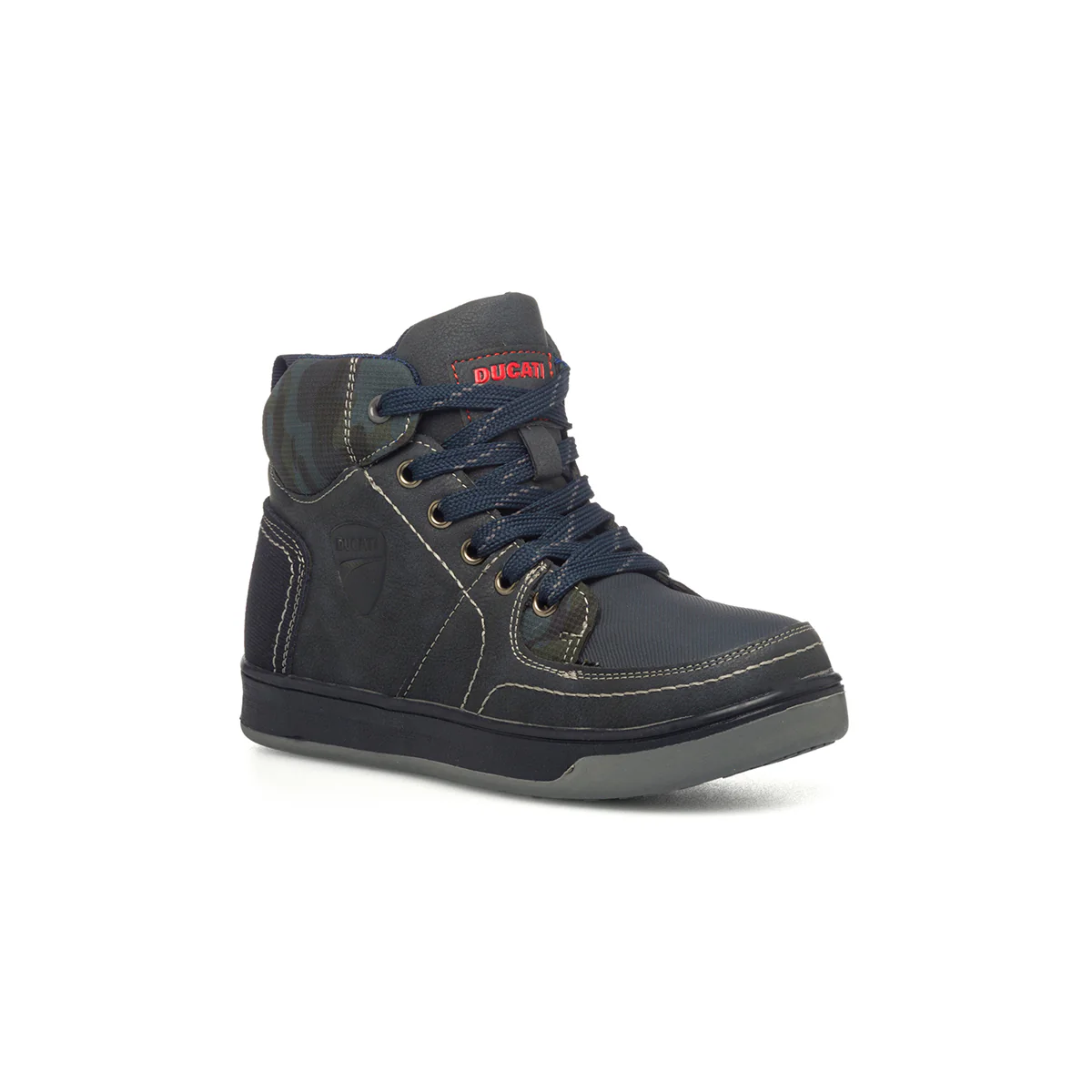 Sneakers alte blu navy con logo laterale Ducati - Image 2