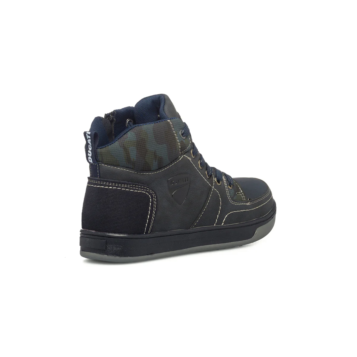 Sneakers alte blu navy con logo laterale Ducati - Image 3
