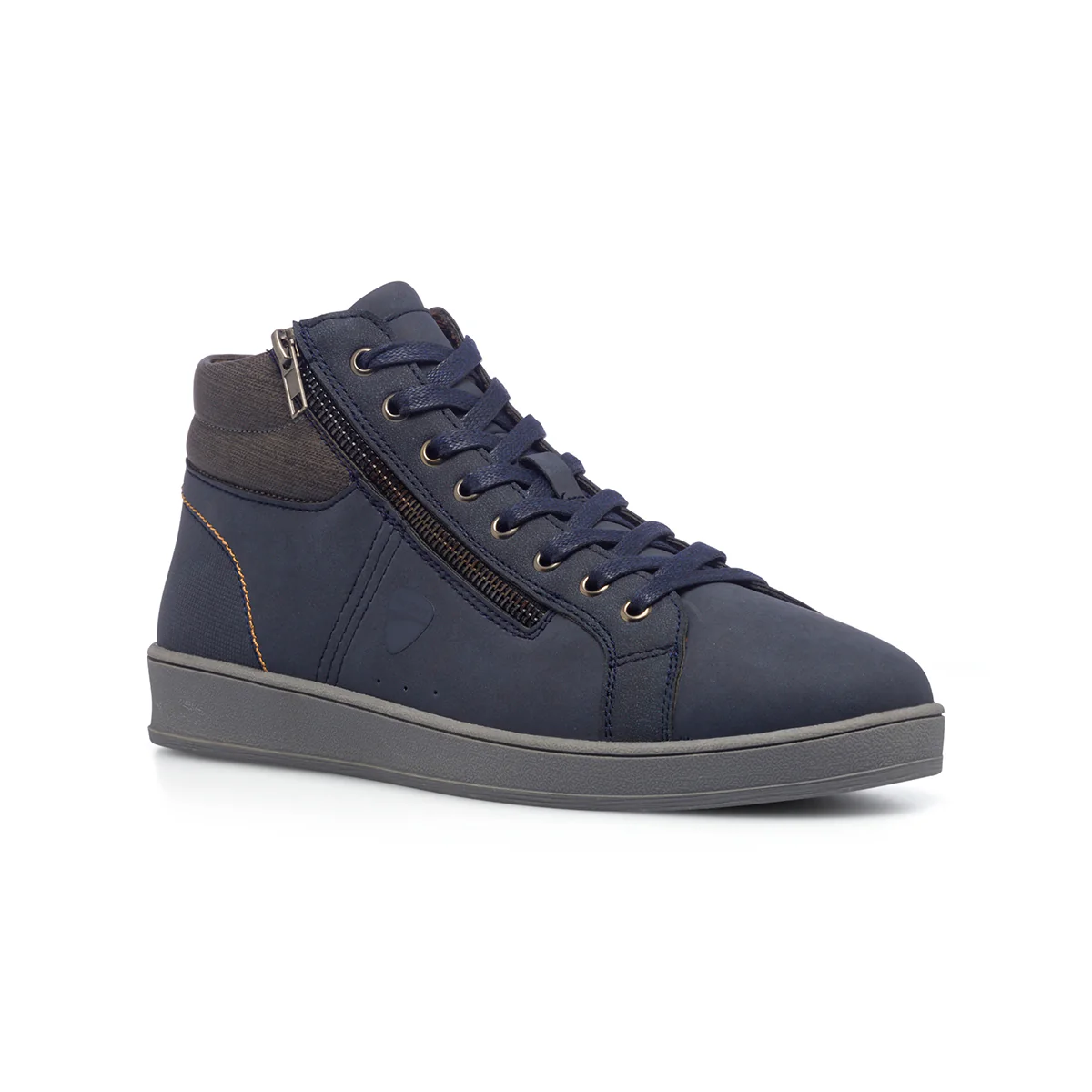 Sneakers alte blu navy da uomo con zip laterale Ducati - Image 3