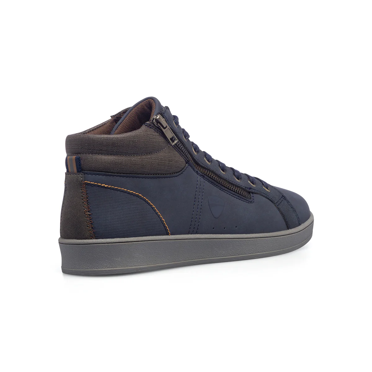 Sneakers alte blu navy da uomo con zip laterale Ducati - Image 4