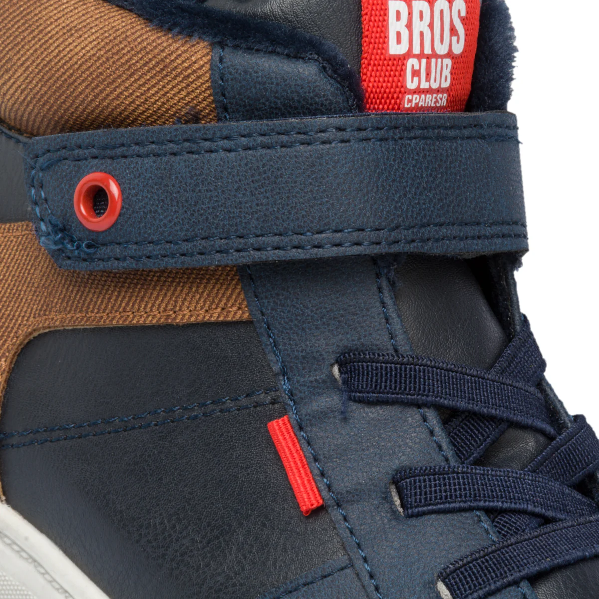 Sneakers alte blu navy e marroni Space Boy - Image 6