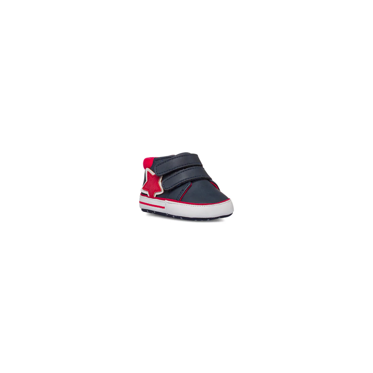 Sneakers alte blu primi passi con dettagli rosso Chicco - Image 2