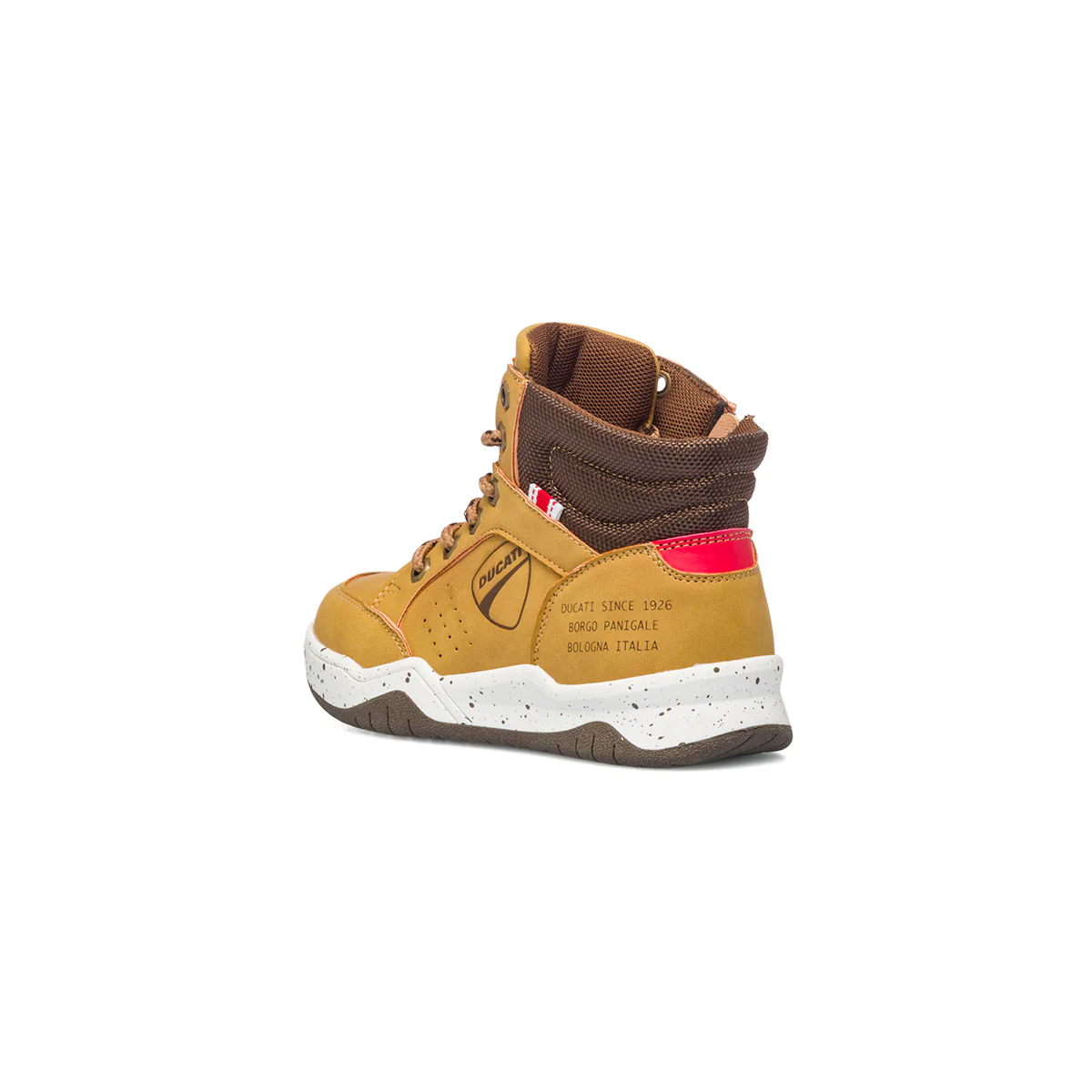 Sneakers alte color camel con logo laterale Ducati - Image 3