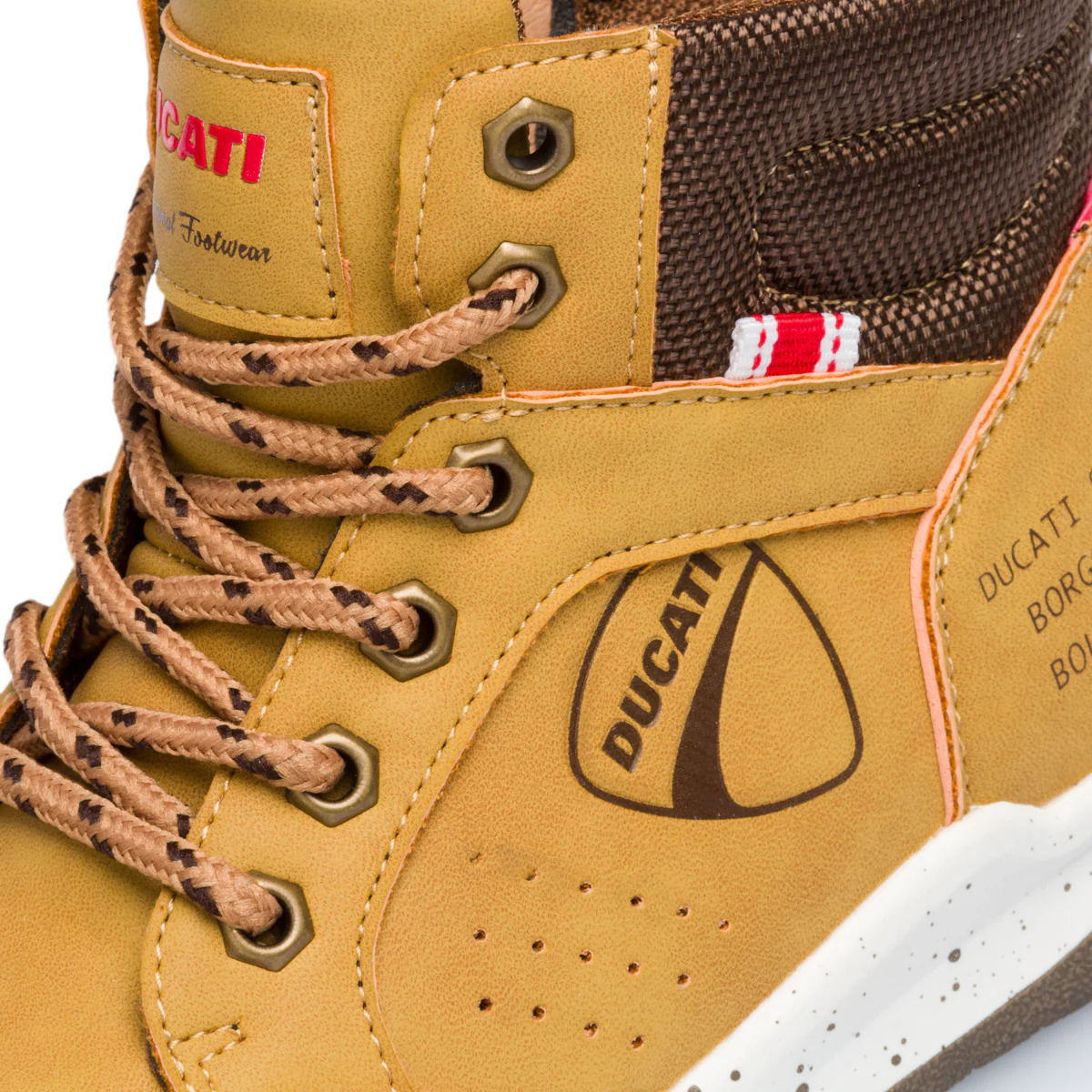 Sneakers alte color camel con logo laterale Ducati - Image 7