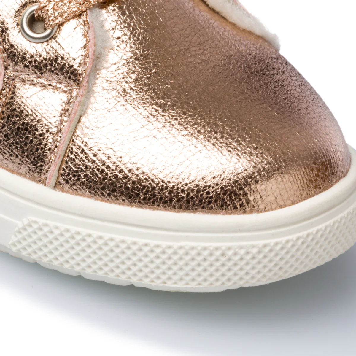Sneakers alte color oro effetto trapuntato con colletto imbottito 10 Baci - Image 5