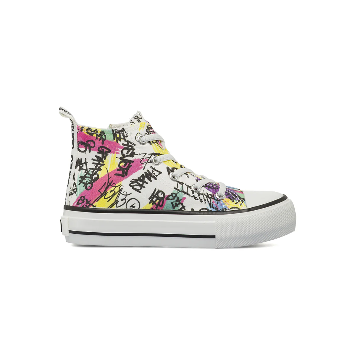 Sneakers Alte da Bambina Bianche con suola Platform Dimensione Danza