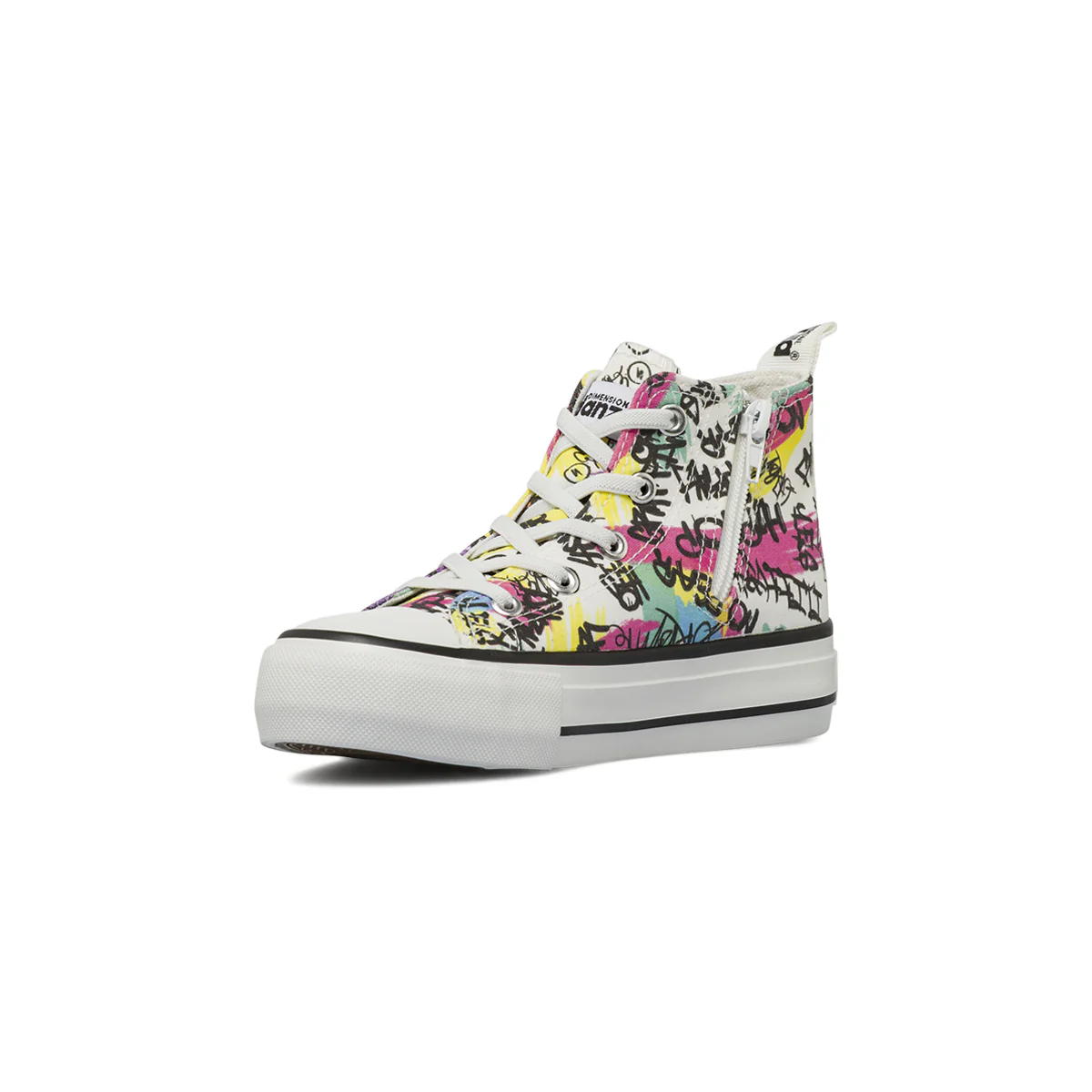 Sneakers Alte da Bambina Bianche con suola Platform Dimensione Danza - Image 4