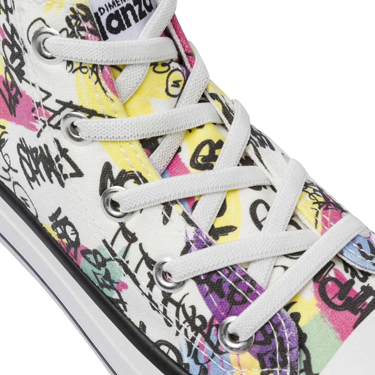 Sneakers Alte da Bambina Bianche con suola Platform Dimensione Danza - Image 5