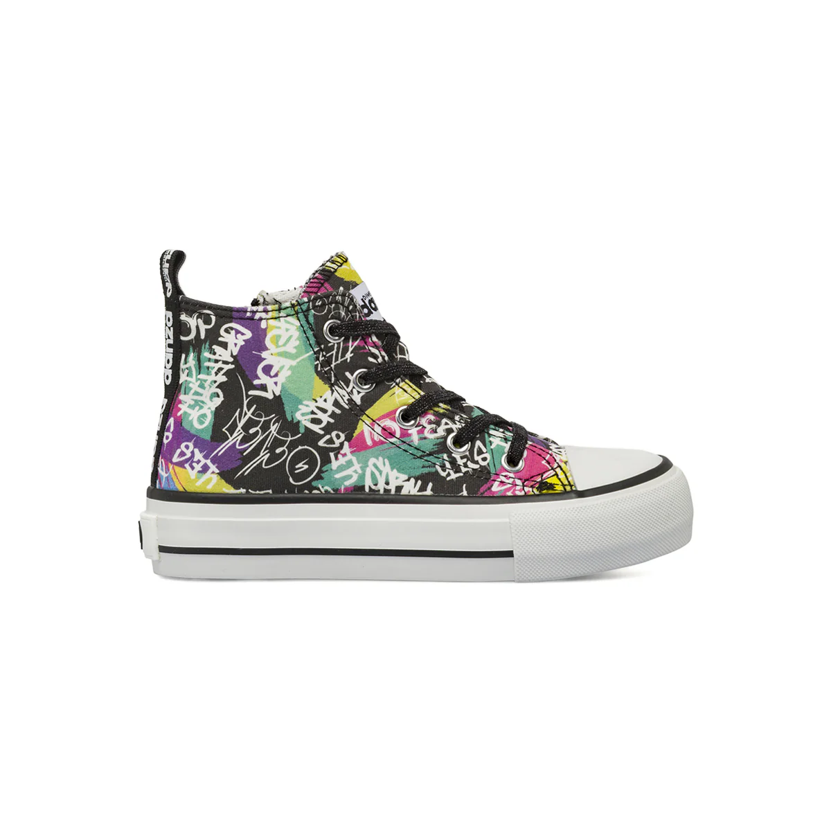 Sneakers Alte da Bambina Nere con graffiti Dimensione Danza