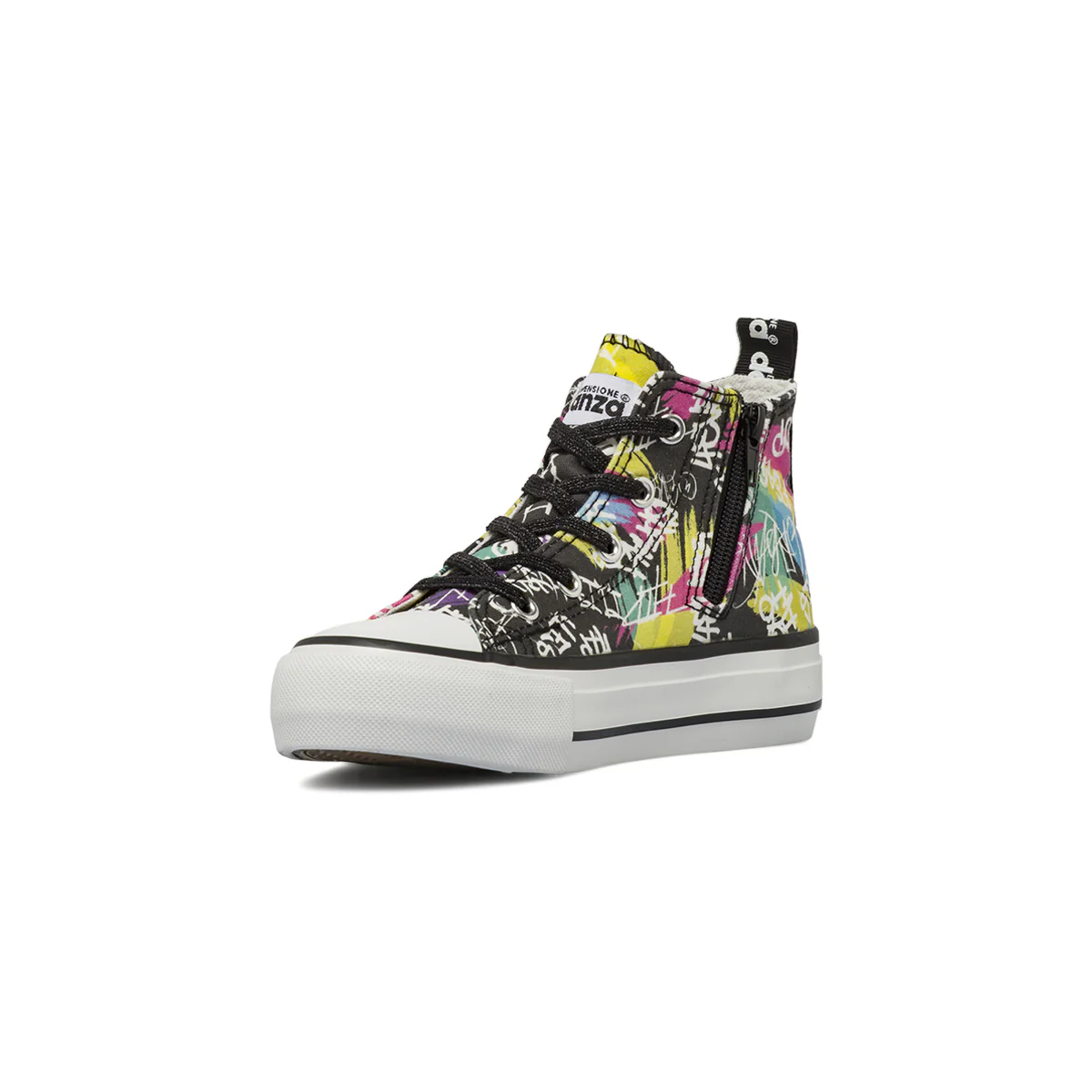 Sneakers Alte da Bambina Nere con graffiti Dimensione Danza - Image 4