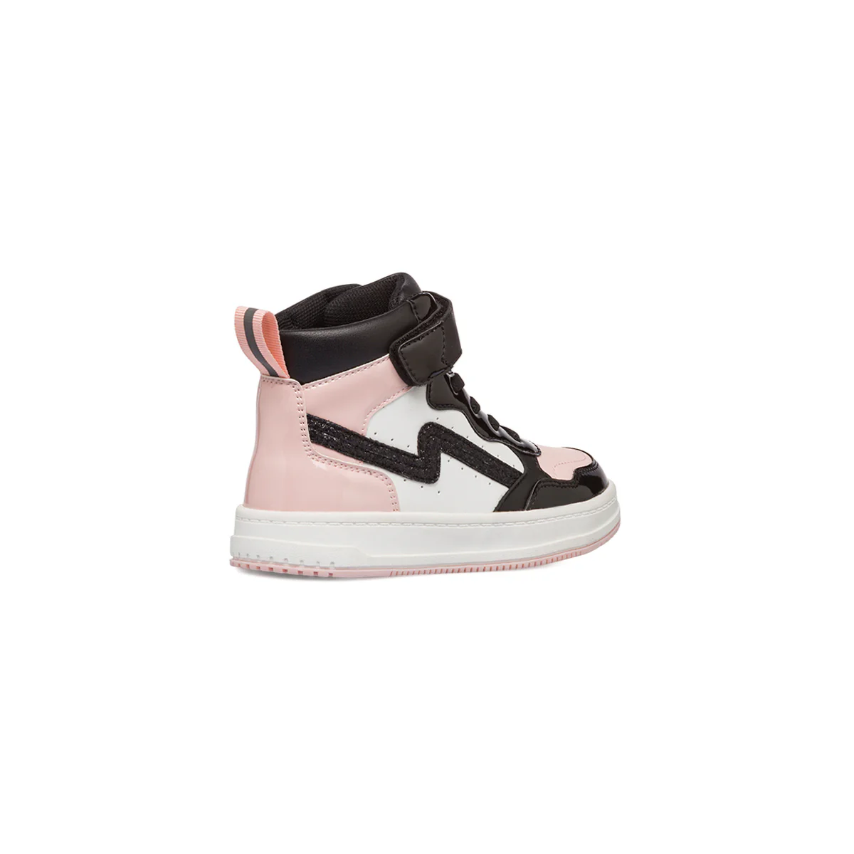 Sneakers alte da bambina nere e rosa con dettagli glitter Le Scarpe di Alice - Image 3