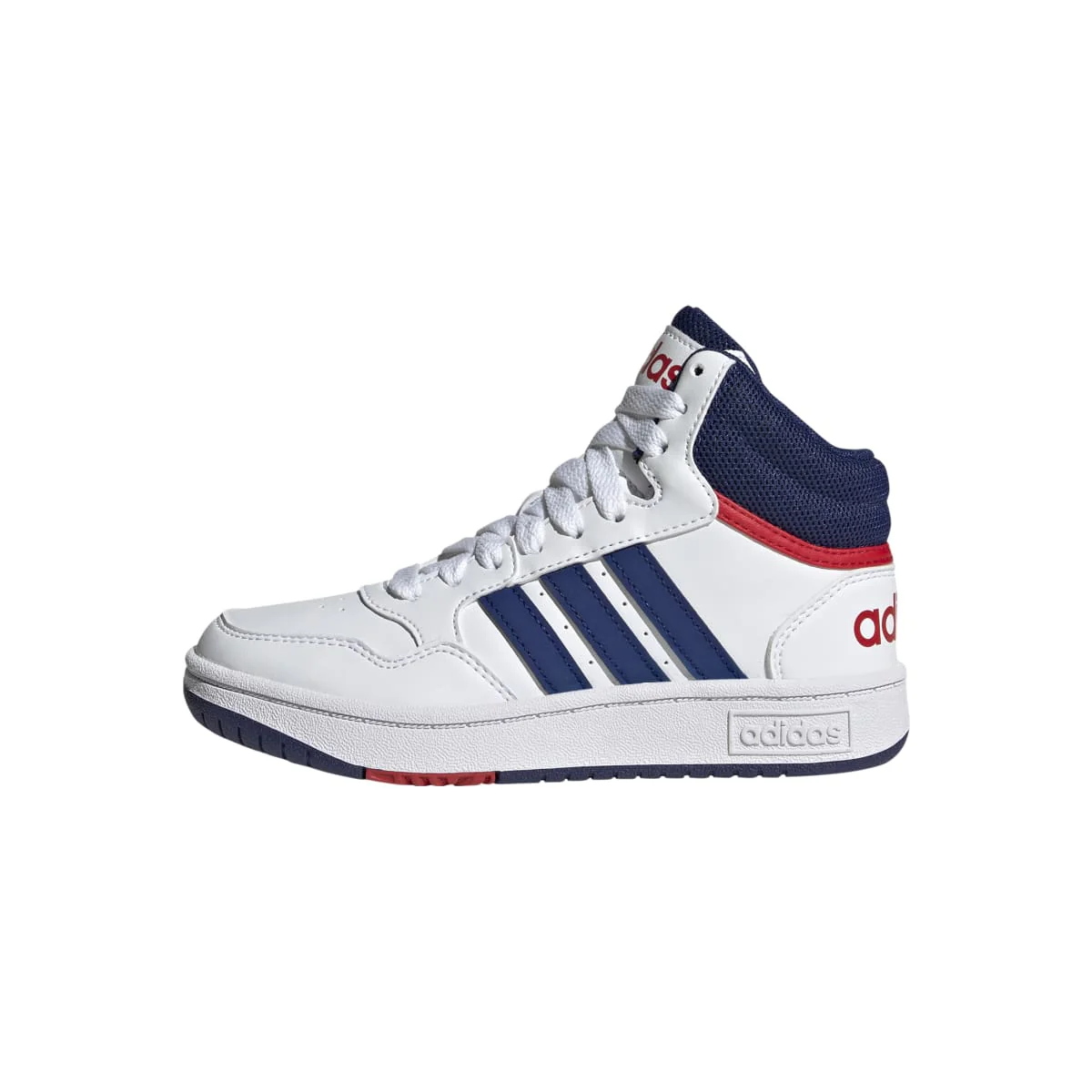 Sneakers alte da bambino bianche con logo adidas Hoops 3.0 - Image 3
