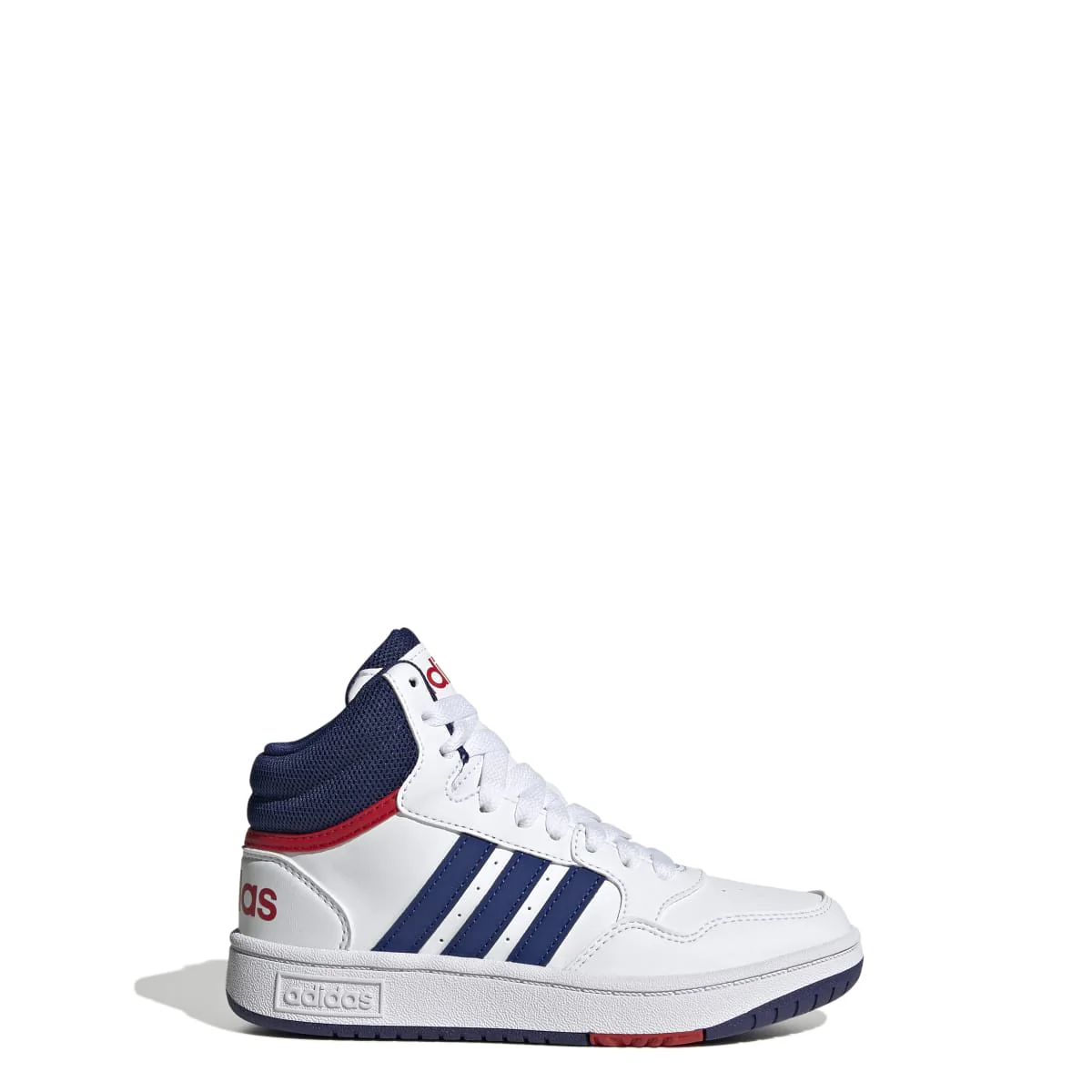 Sneakers alte da bambino bianche con logo adidas Hoops 3.0 - Image 4